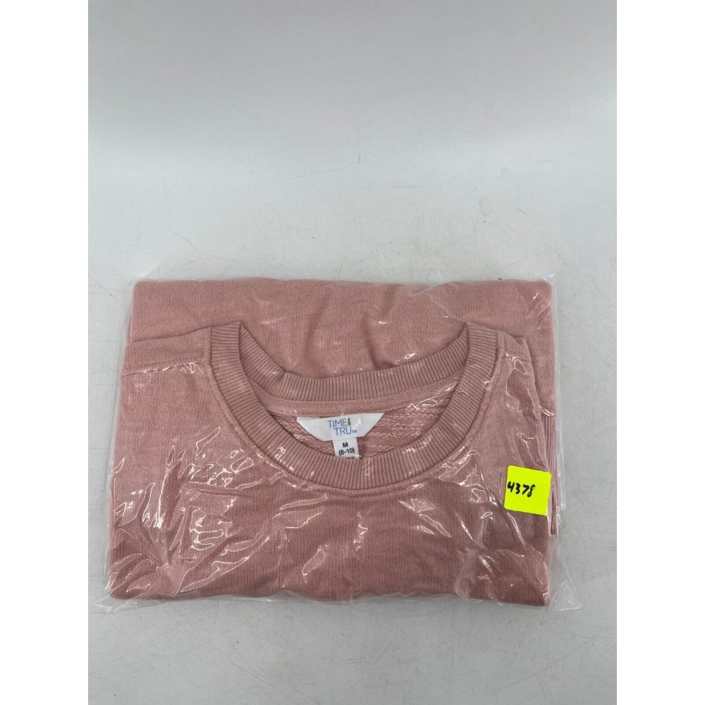 Time and Tru Women's Pink Balloon Sleeve Crop Sweatshirt Top Size M 8-10 - Picture 13 of 13